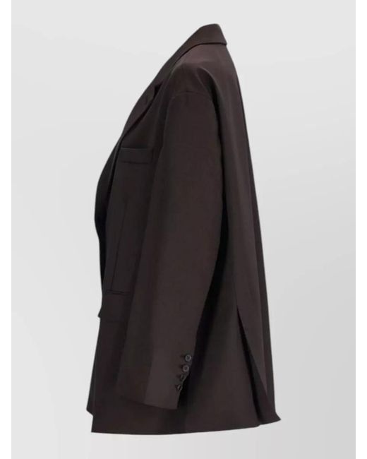 Frankie Shop Black Bea Relaxed Tailoring Blazer Jacket