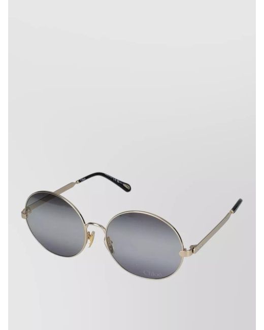 Chloé Metallic Sunglasses Round Metal Frame Lenses