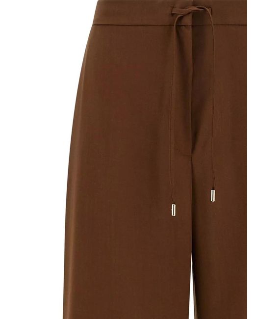 Max Mara Brown Mstcortone Tailored Trousers Side Pockets
