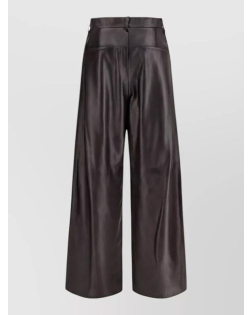 P.A.R.O.S.H. Multicolor High Waist Wide Leg Pants Smooth Finish