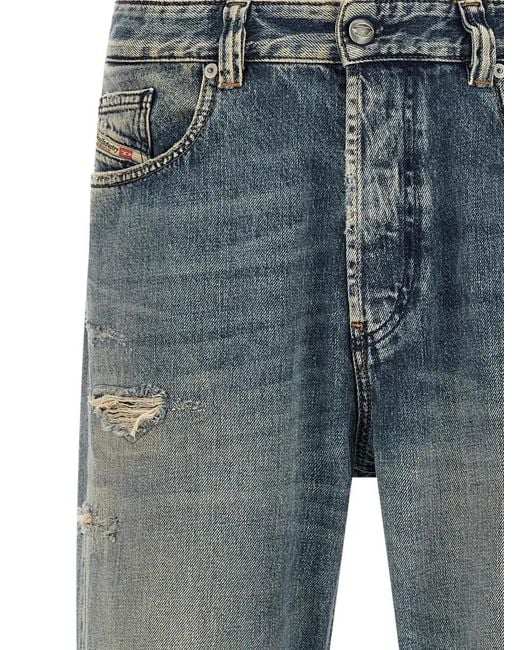 DIESEL Blue 2024 D Macs Jeans Straight Leg for men