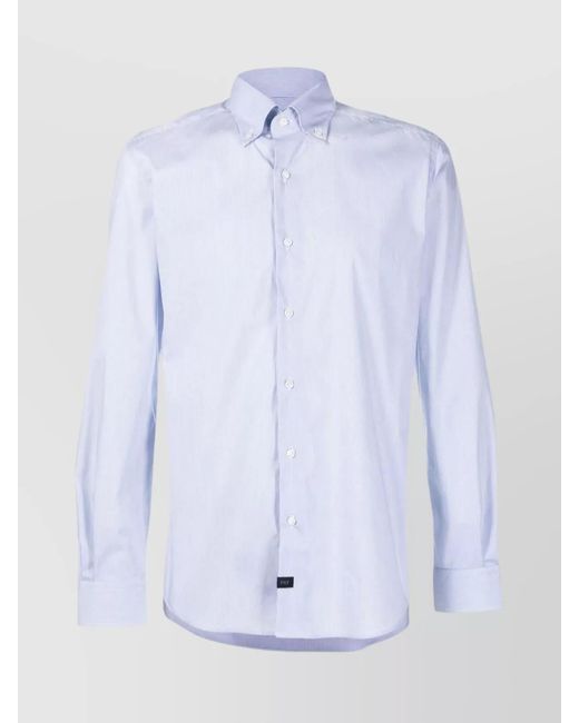 Fay Blue Stretch Shirt for men