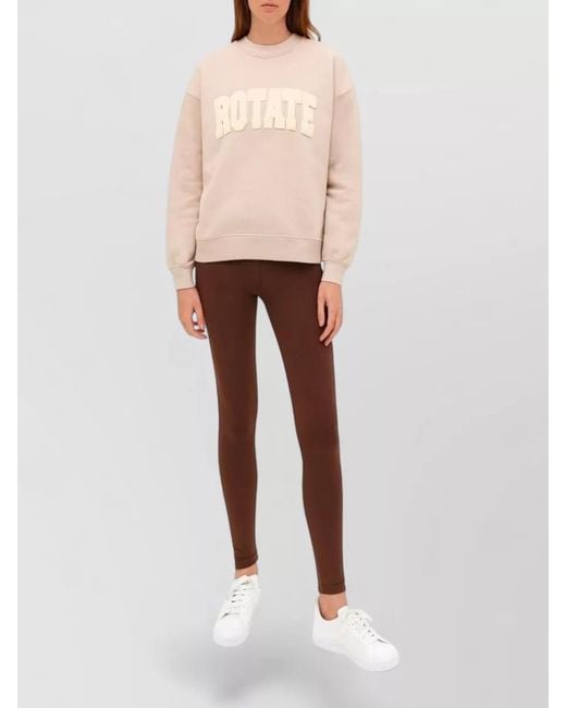 ROTATE BIRGER CHRISTENSEN Pink Oversized Cotton Jumper