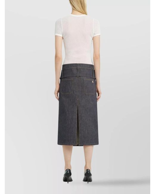 Courreges White Cotton Logo-Patch Short-Sleeve T-Shirt