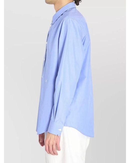 Céline Blue Cotton Poplin Regular-Fit Shirt for men