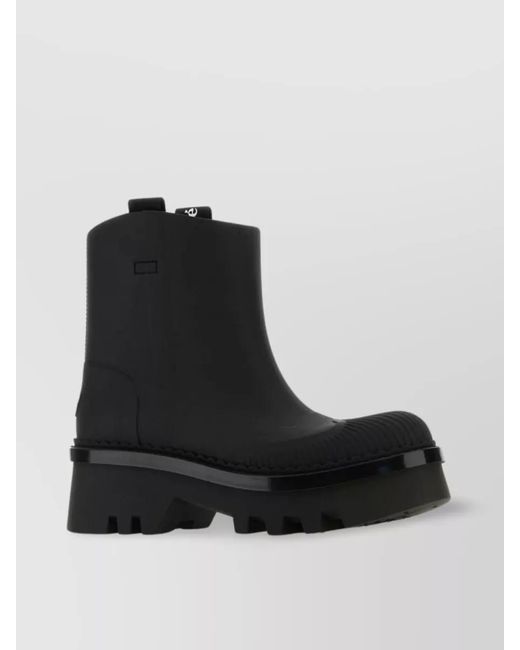 Chloé Black Rubber Rain Boots