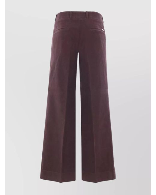 Incotex Purple Wide-Leg Trousers