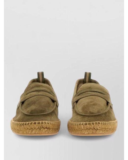 Castaner Natural Nacho Espadrille Moccasin Suede Penny Loafer for men
