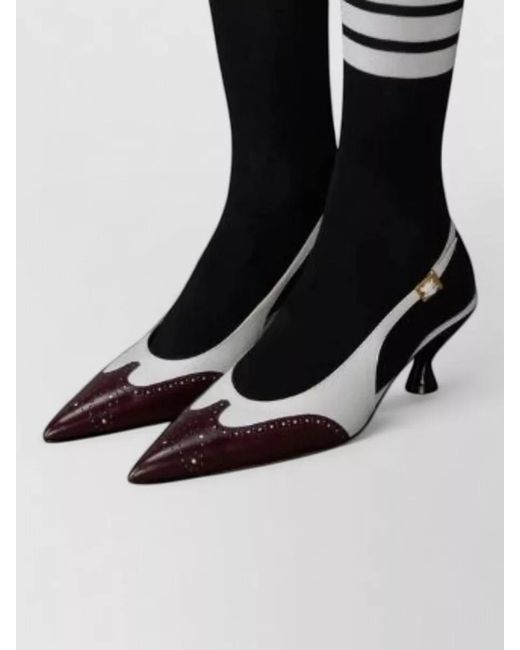 Thom Browne Multicolor Slingback Pumps Kitten Heel Pointed Toe