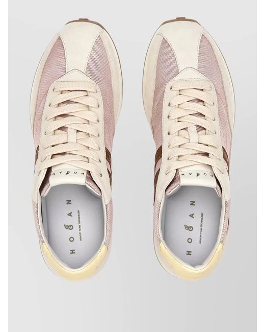 Hogan Natural Leather Low-Top Sneakers