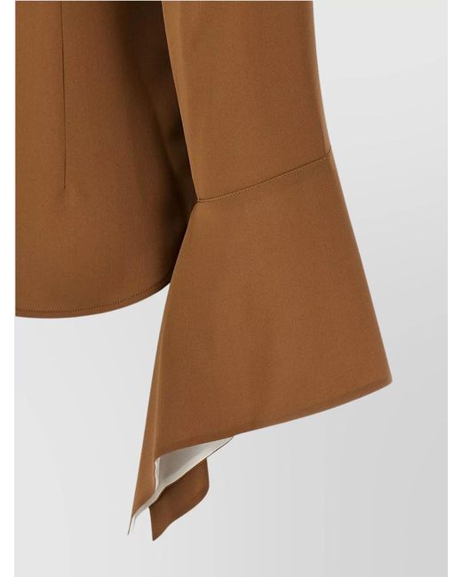 Max Mara Brown Silk Crepe Shirt