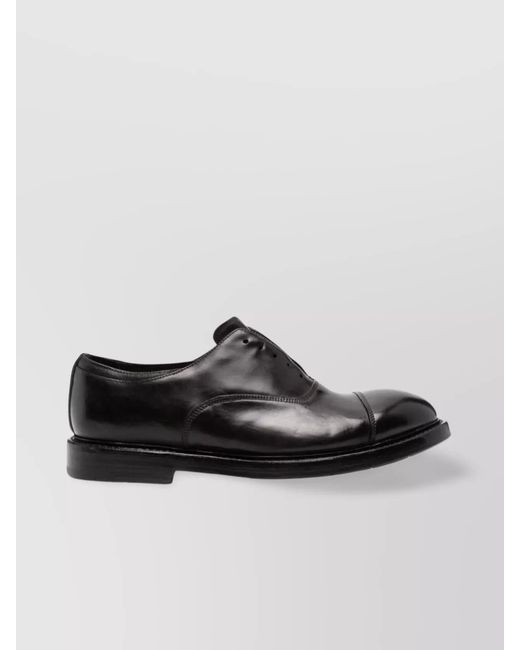 Premiata Black Horse Leather Derby Shoes for men
