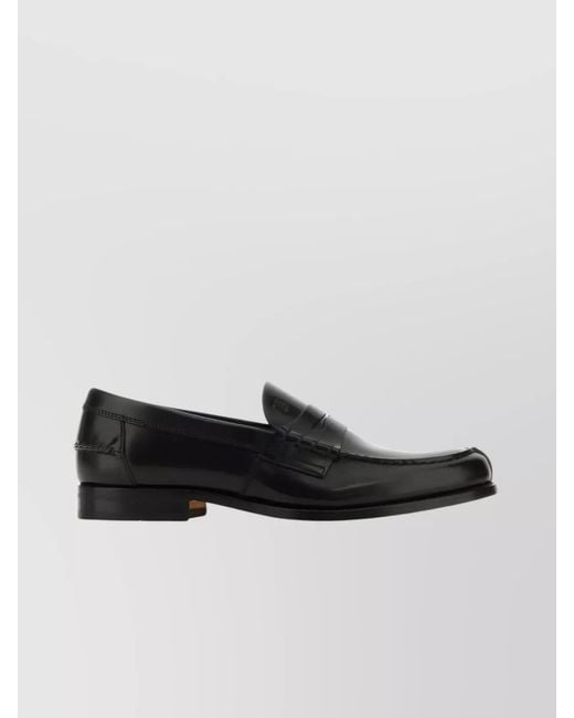 Tod's Black Leather Loafers for men