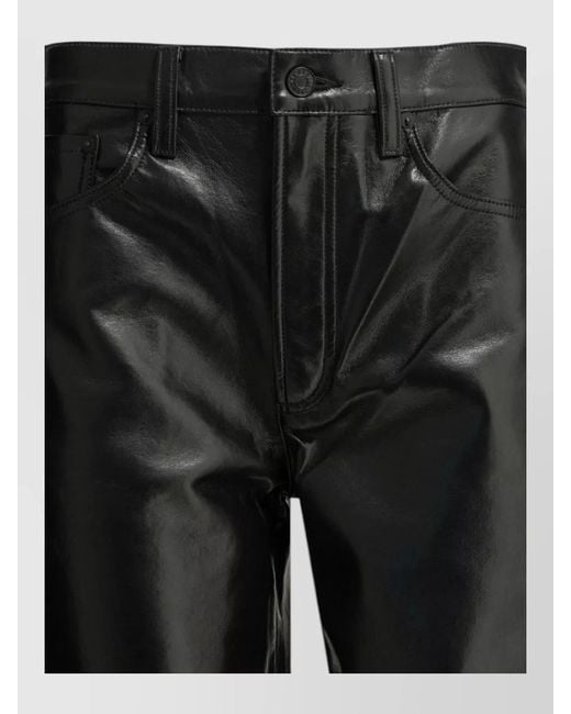 Agolde Black Arc Jean Casual Pants Shiny Finish