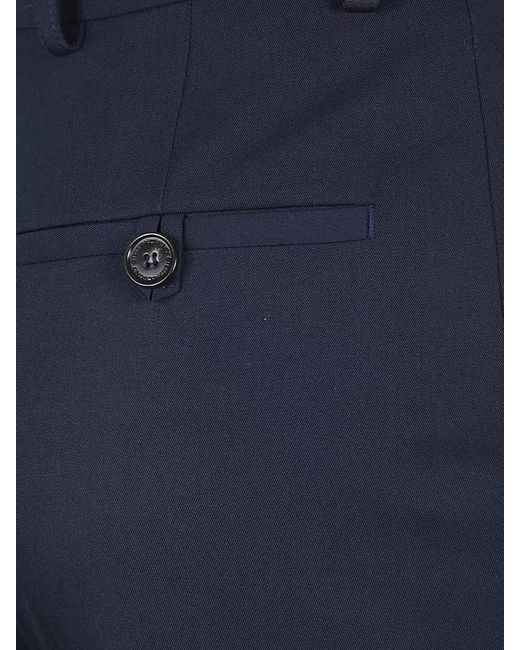 Stella McCartney Blue Low Rise Bootcut Tailored Pants Belt Loops