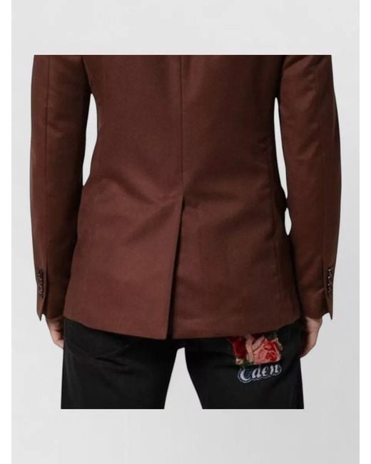 Dolce & Gabbana Brown Cashmere Single-Breasted Blazer for men