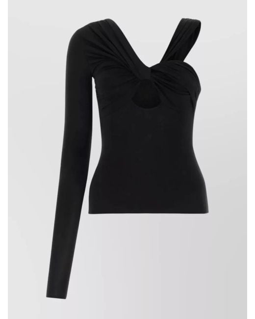 Nensi Dojaka Black Draped Top