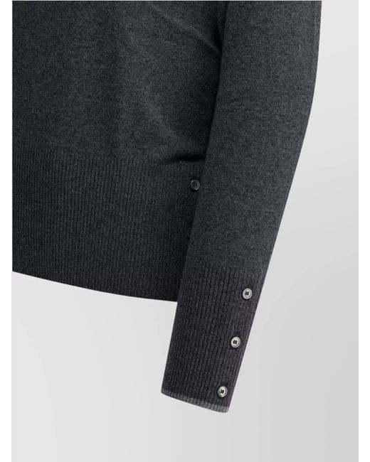 Thom Browne Blue Cashmere Polo Shirt for men