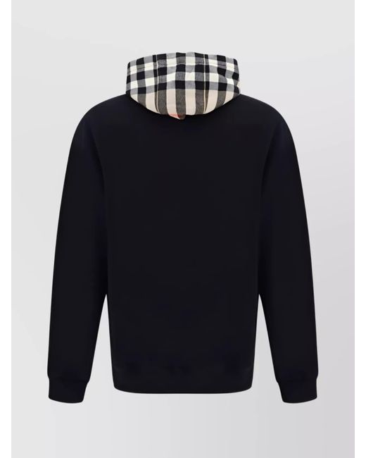 Burberry Iconic Check Pattern Hooded Cotton Top in Blue for Men | Lyst UK