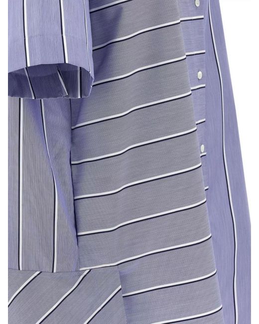 J.W. Anderson Purple Patchwork Dress With Striped Pattern