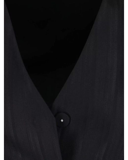 Dondup Black Virgin Wool Suit Jacket