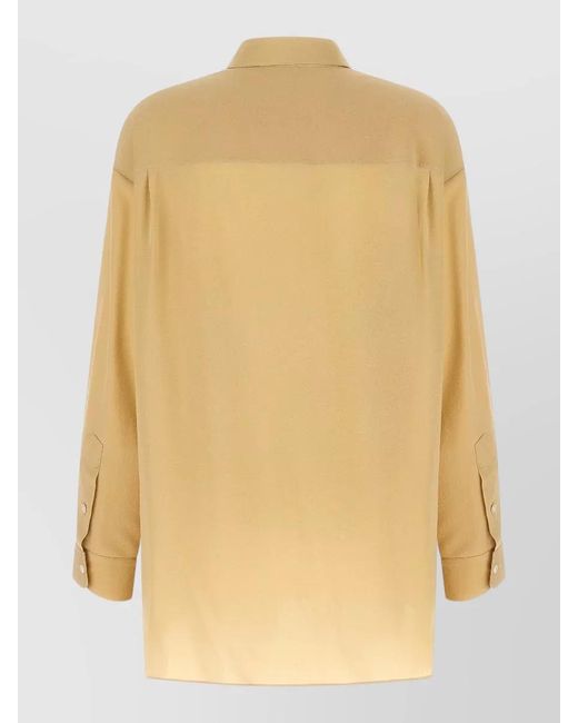 The Row Yellow Silk Shirt