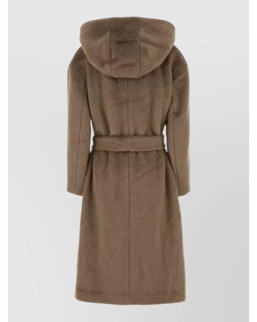 Max Mara Natural Alpaca Wool Cashmere Coat