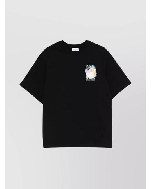 Casablanca Black Cosmic Link Graphic Oversized T-Shirt for men