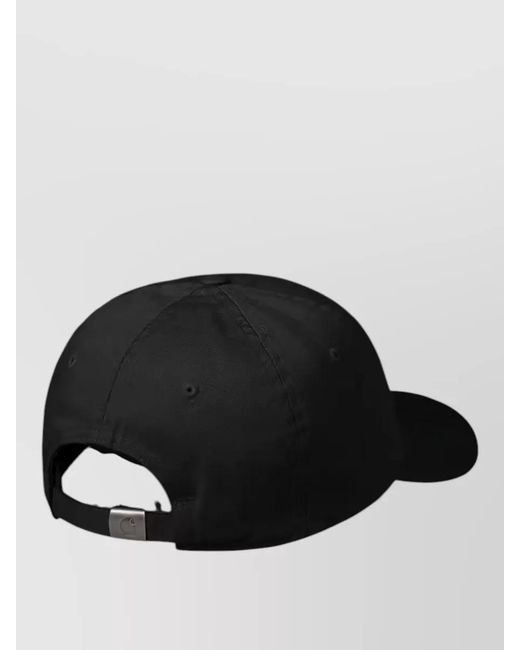 Carhartt Black Cotton Logo Baseball Cap for men