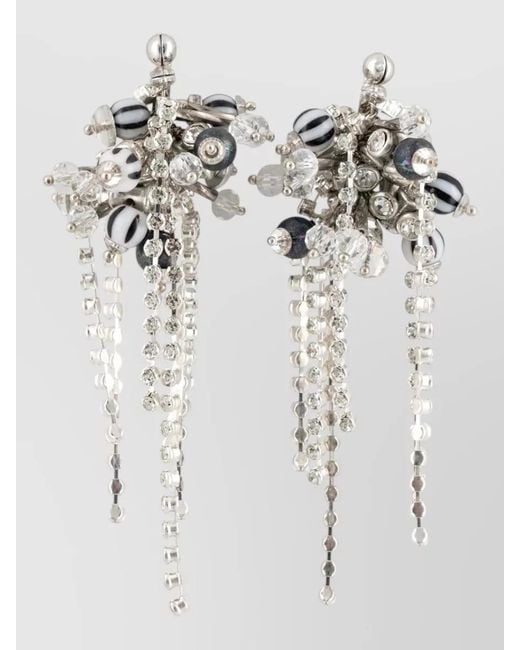 Dries Van Noten Multicolor Embellished Earrings