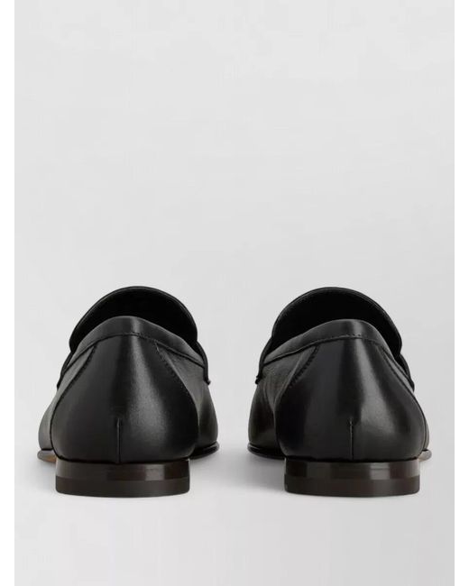 Tod's Black Leather Loafers for men