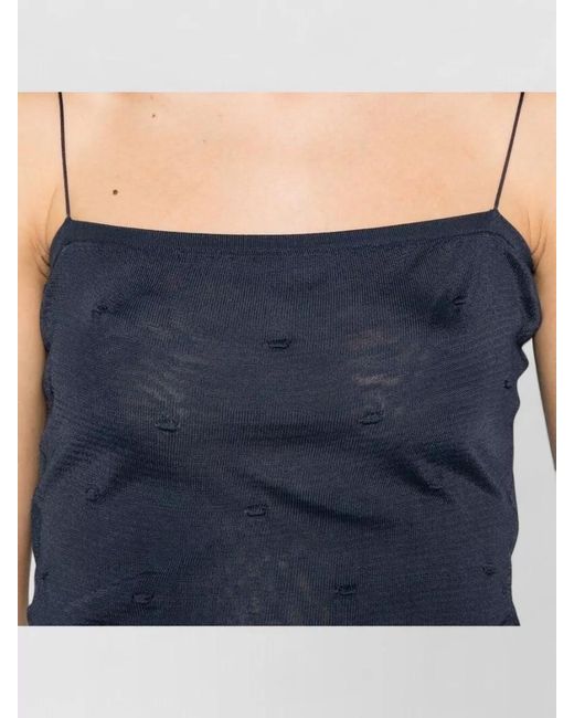 Jacquemus Blue Polka-Dot Spaghetti-Strap Tank Top