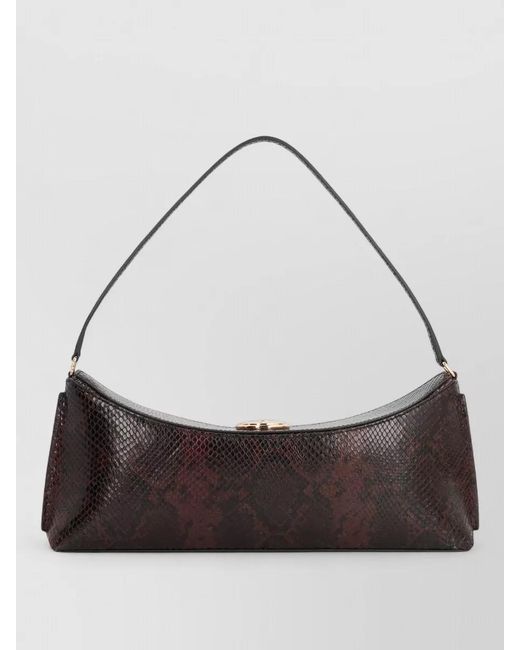 Jacquemus White Snake Print Shoulder Bag Tone Hardware