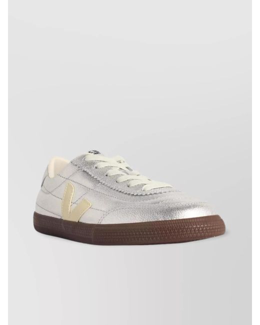 Veja White Leather Low-Top Sneakers