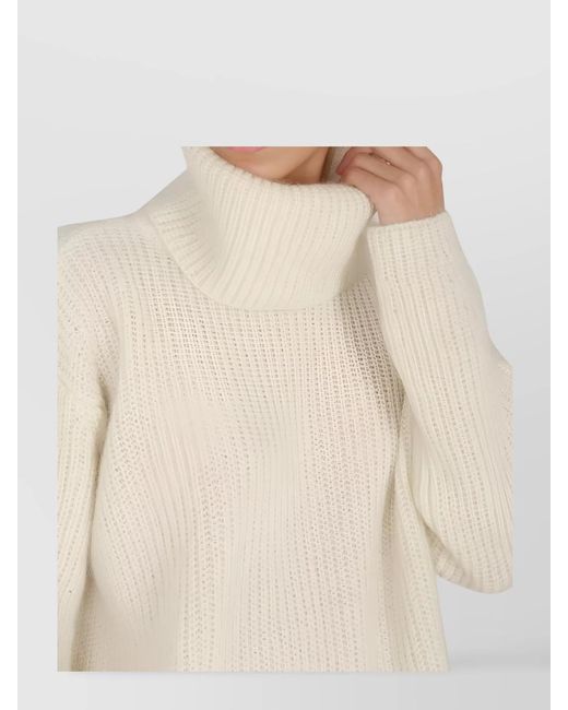 Boss White Turtleneck Jumper