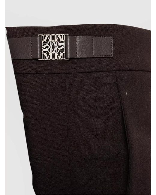 Max Mara Multicolor Tailored Suit Trousers Slim Fit Belt Detail