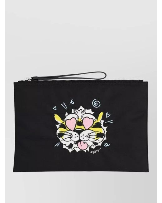 KENZO Black Wild Tiger Wallet for men