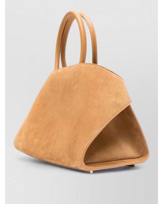 Ferragamo Natural Small Leather Tote Bag Detachable Strap