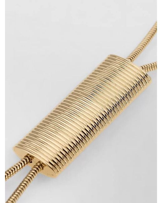 Balmain White Snake Tassel Necklace