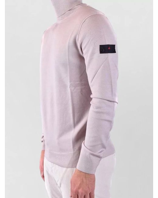 Peuterey Pink Turtleneck Sweater Long Sleeves Ribbed Edges for men