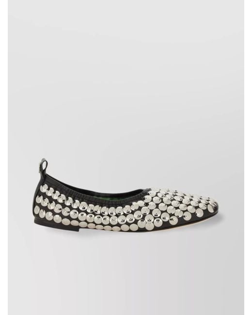 Tory Burch Metallic Leather Ballerina Flats