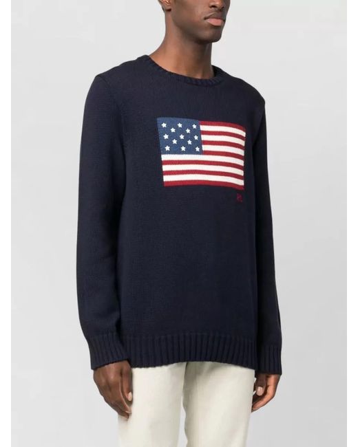 Ralph Lauren Blue Crew-Neck Jumper for men