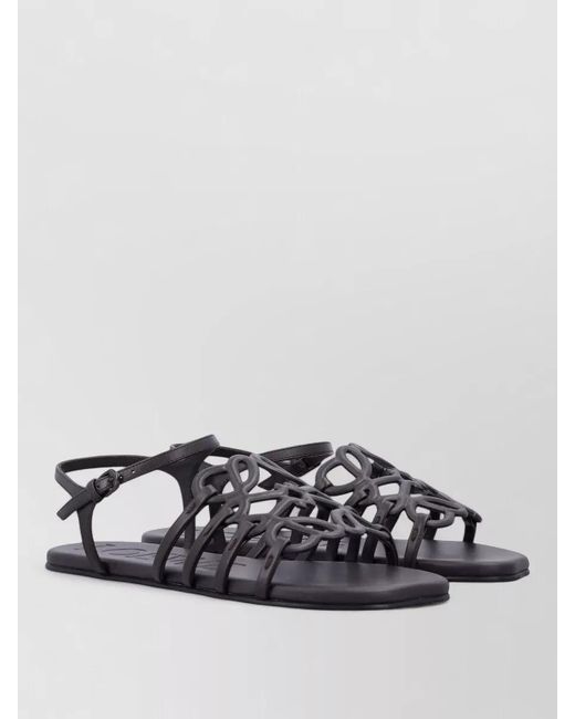 Loewe Multicolor Petal Anagram Sandal Calfskin Sculptural Design