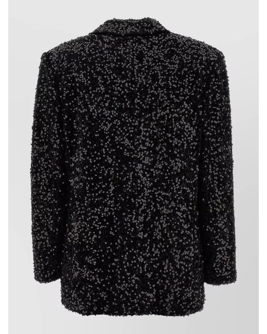 Le twins Black Como Tailored Sequin Blazer Single Breasted