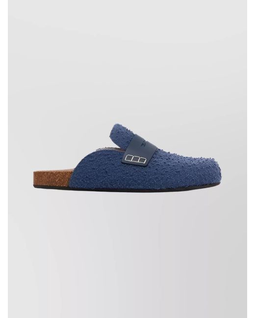 J.W. Anderson Blue Felt Loafers