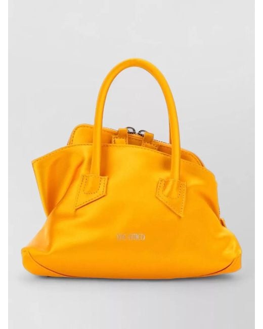 The Attico Orange Satin Mini La Passeggiata Shoulder Bag
