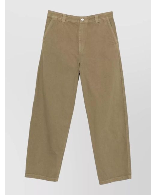 A.P.C. Natural Silk Straight-Leg Trousers for men