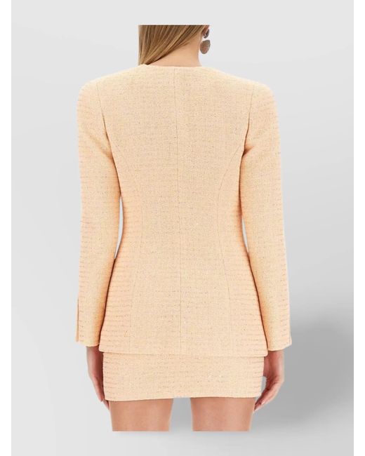 Alessandra Rich Natural Regular-Fit Tweed Jacket