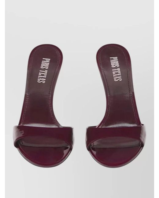 Paris Texas Purple Lidia Mule 105Mm Leather Open Toe