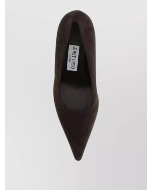 Jimmy Choo Brown Leather Pointed-Toe Pumps